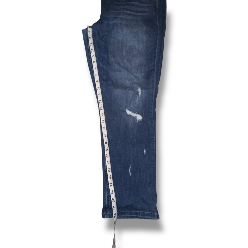 WIT & WISDOM CoolMax Ripped Mid Rise Girlfriend Jeans - 16 Blue Vintage - Picture 8 of 12